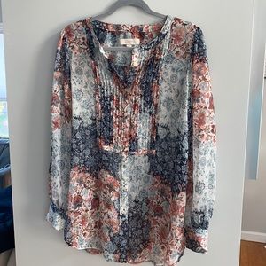Loft sheer blouse